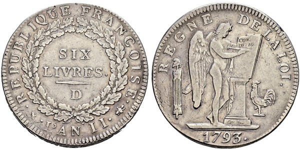 1 Livre 法兰西第一共和国 (1792 - 1804) 銀 