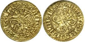 1 Maravedi Kingdom of Portugal (1139-1910) Gold Sancho I of Portugal (1154-1212)