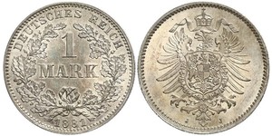 1 Mark Empire allemand (1871-1918) Argent 