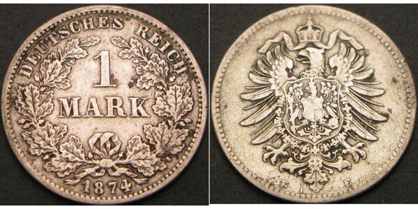 1 Mark Empire allemand (1871-1918) Argent 