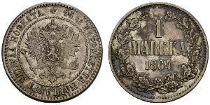 1 Mark Granducato di Finlandia (1809 - 1917) Argento Alessandro II (1818-1881)