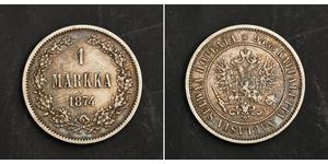 1 Mark Granducato di Finlandia (1809 - 1917) Argento Alessandro II (1818-1881)