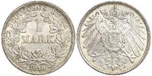 1 Mark Impero tedesco (1871-1918) Argento Wilhelm II, German Emperor (1859-1941)