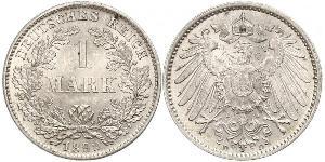 1 Mark Impero tedesco (1871-1918) Argento Wilhelm II, German Emperor (1859-1941)