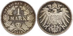 1 Mark Impero tedesco (1871-1918) Argento Wilhelm II, German Emperor (1859-1941)