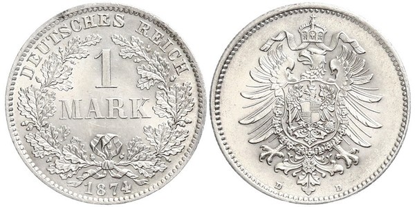 1 Mark Impero tedesco (1871-1918) Argento 