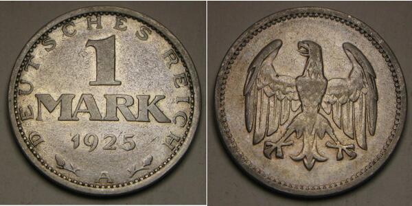 1 Mark Repubblica di Weimar (1918-1933) Argento 