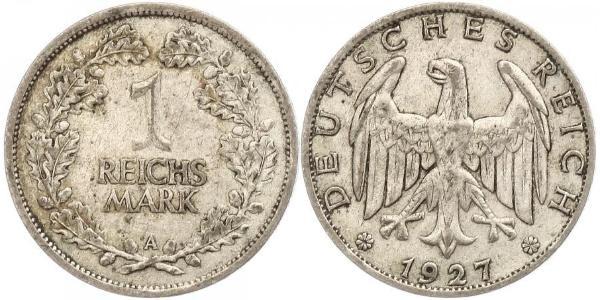 1 Mark Repubblica di Weimar (1918-1933) Argento 