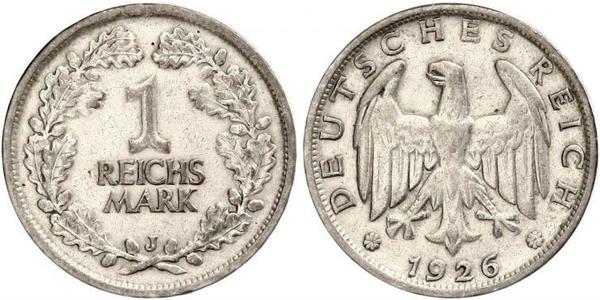 1 Mark Repubblica di Weimar (1918-1933) Argento 