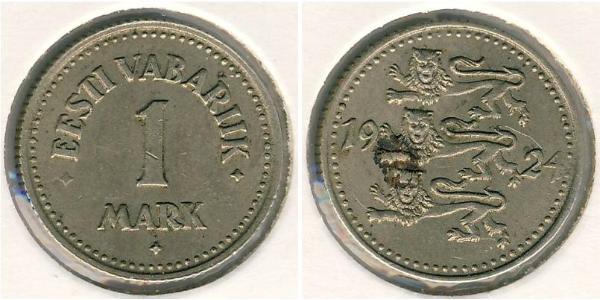 1 Mark Estonia (1991 - ) Bronze/Nickel 