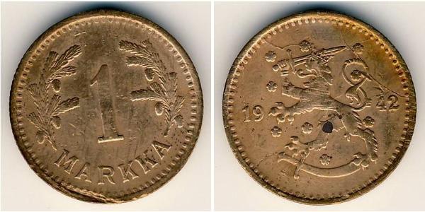 1 Mark Finland (1917 - ) Copper 