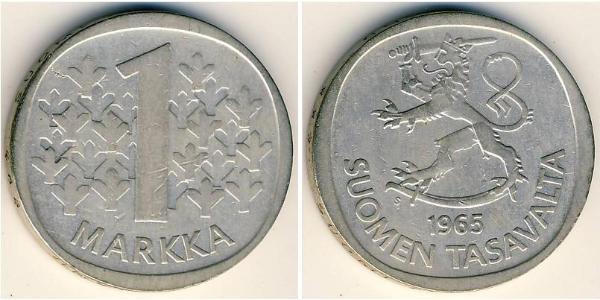 1 Mark Finland (1917 - ) Copper/Nickel 