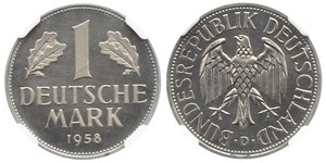 1 Mark West Germany (1949-1990) Copper/Nickel 