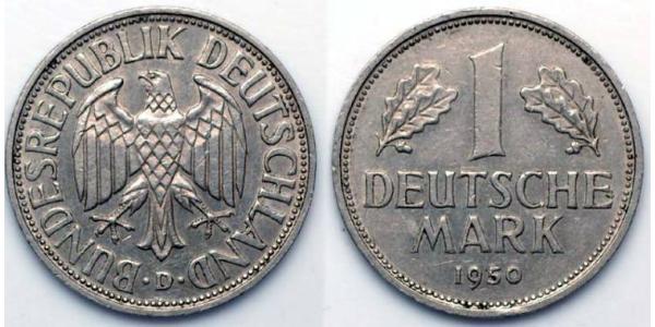 1 Mark West Germany (1949-1990) Copper/Nickel 