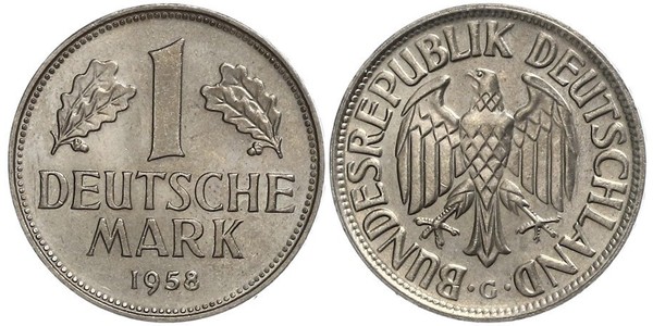 1 Mark West Germany (1949-1990) Copper/Nickel 