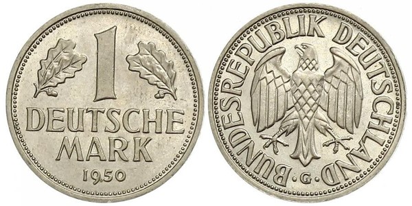 1 Mark West Germany (1949-1990) Copper/Nickel 