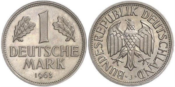 1 Mark West Germany (1949-1990) Copper/Nickel 