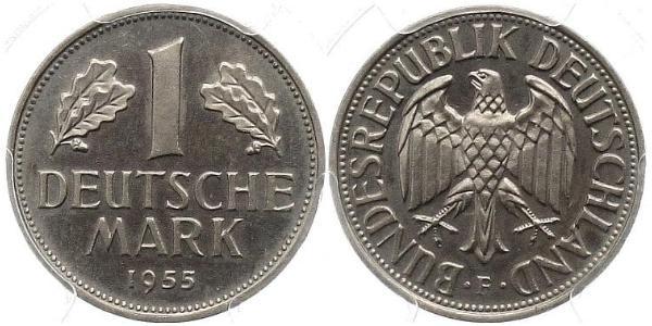 1 Mark West Germany (1949-1990) Copper/Nickel 