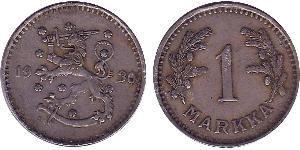 1 Mark Finland (1917 - ) Nickel 