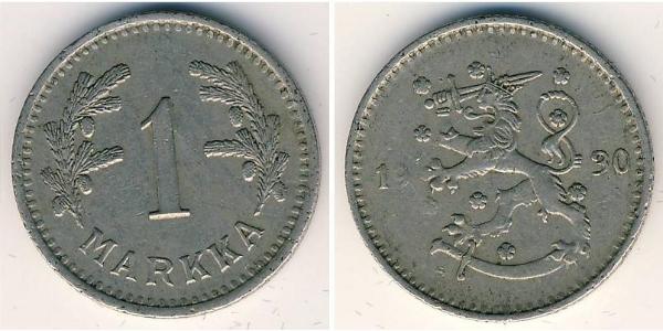 1 Mark Finland (1917 - ) Nickel 