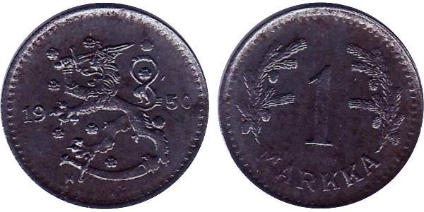 1 Mark Finland (1917 - ) Nickel 