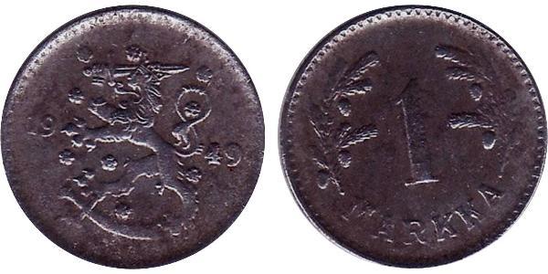 1 Mark Finland (1917 - ) Nickel 