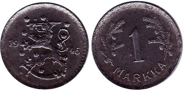1 Mark Finnland (1917 - ) Nickel 