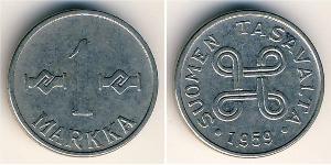 1 Mark Finlande (1917 - ) Acier/Nickel 