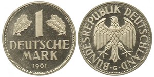 1 Mark Alemania Occidental (1949-1990) Níquel/Cobre 