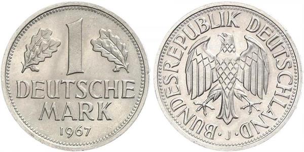 1 Mark Alemania Occidental (1949-1990) Níquel/Cobre 