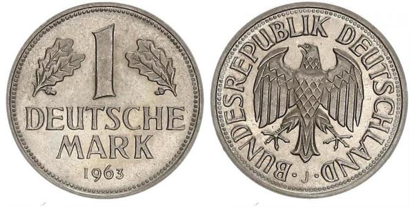 1 Mark Alemania Occidental (1949-1990) Níquel/Cobre 