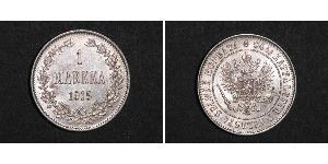 1 Mark Gran Ducado de Finlandia (1809 - 1917) Plata Nicolás II (1868-1918)