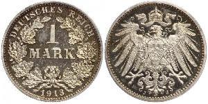 1 Mark Imperio alemán (1871-1918) Plata Wilhelm II, German Emperor (1859-1941)