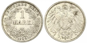 1 Mark Imperio alemán (1871-1918) Plata Wilhelm II, German Emperor (1859-1941)