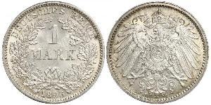 1 Mark Imperio alemán (1871-1918) Plata Wilhelm II, German Emperor (1859-1941)