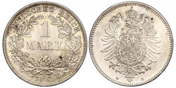 1 Mark Imperio alemán (1871-1918) Plata 