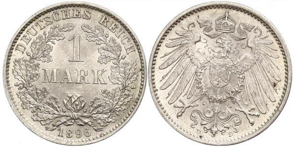 1 Mark Imperio alemán (1871-1918) Plata Wilhelm II, German Emperor (1859-1941)