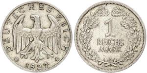 1 Mark República de Weimar (1918-1933) Plata 