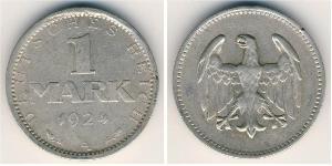 1 Mark República de Weimar (1918-1933) Plata 