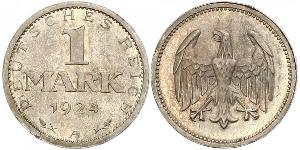 1 Mark República de Weimar (1918-1933) Plata 