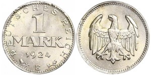 1 Mark República de Weimar (1918-1933) Plata 