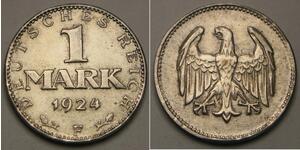 1 Mark República de Weimar (1918-1933) Plata 