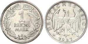 1 Mark República de Weimar (1918-1933) Plata 