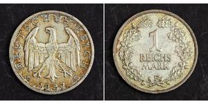 1 Mark República de Weimar (1918-1933) Plata 