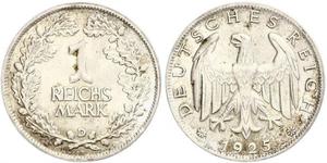 1 Mark República de Weimar (1918-1933) Plata 