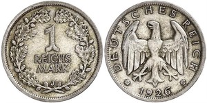 1 Mark República de Weimar (1918-1933) Plata 