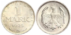 1 Mark República de Weimar (1918-1933) Plata 