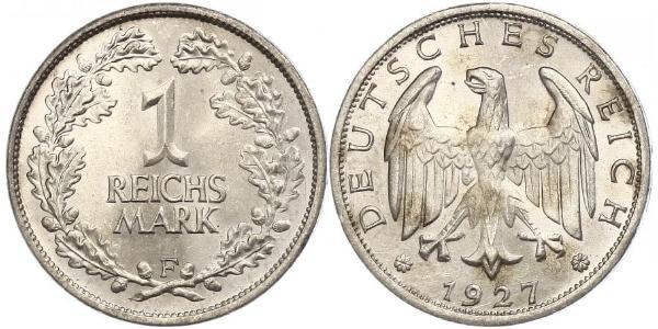 1 Mark República de Weimar (1918-1933) Plata 