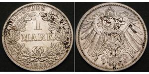 1 Mark Deutsches Kaiserreich (1871-1918) Silber Wilhelm II, German Emperor (1859-1941)