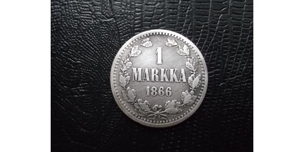 1 Mark Großfürstentum Finnland (1809 - 1917) Silber Alexander II (1818-1881)